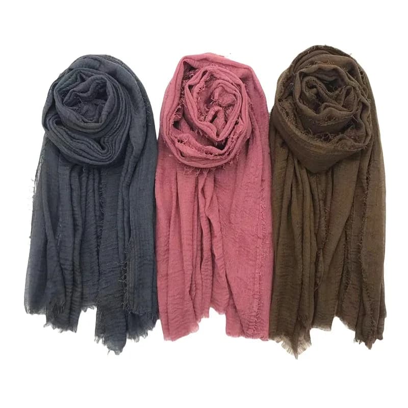 Sciarpa di cotone da donna Nuova estate Ragazze Tinta unita Protezione solare Sciarpe sottili Scialle morbido Foulard Viscosa Primavera Lady Wrap Scialli