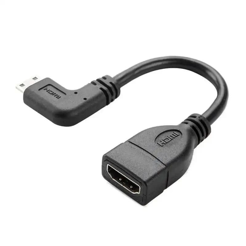 Cavo da Mini Hdmi a Hdmi al dettaglio Cablecreation 0 5Ft 90 gradi ad angolo retto Mini Hdmi