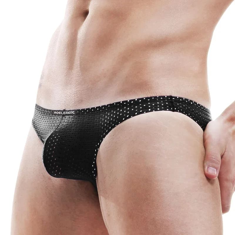 Biancheria intima trasparente attillata in seta di ghiaccio Slip piccoli da uomo Mesh Eye Biancheria intima sexy per giovani Breath Trbottomy Pantaloncini sottili