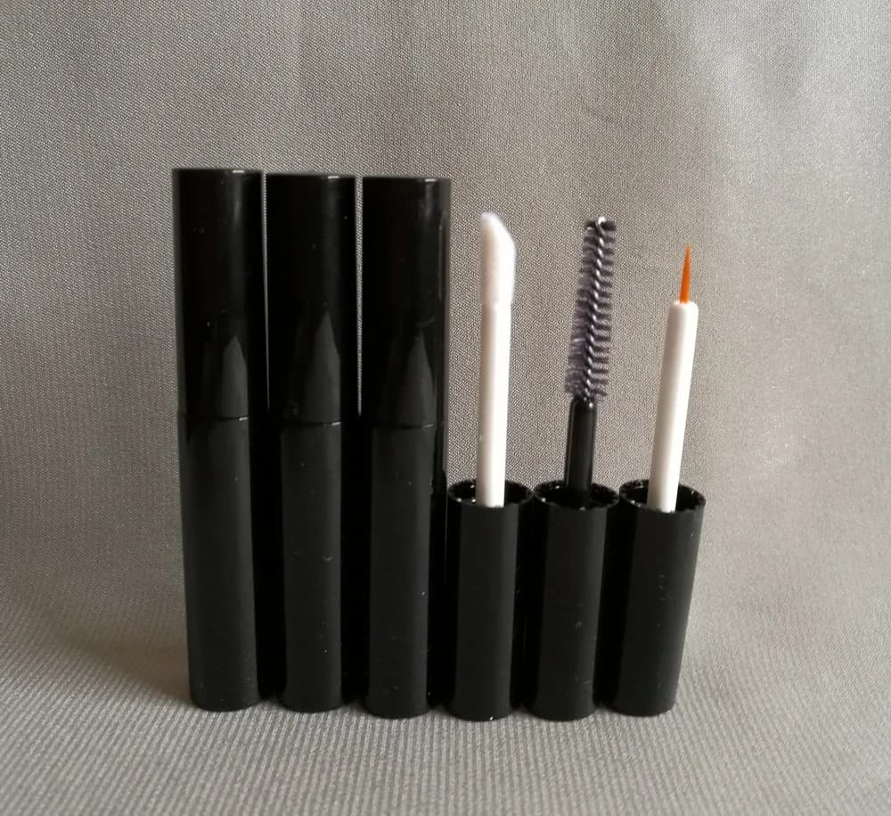 4ml tubo cosmetico in plastica nera lucidalabbra balsamo miele mascara eyeliner ciglia art nail booster salve trucco cosmetico imballaggio