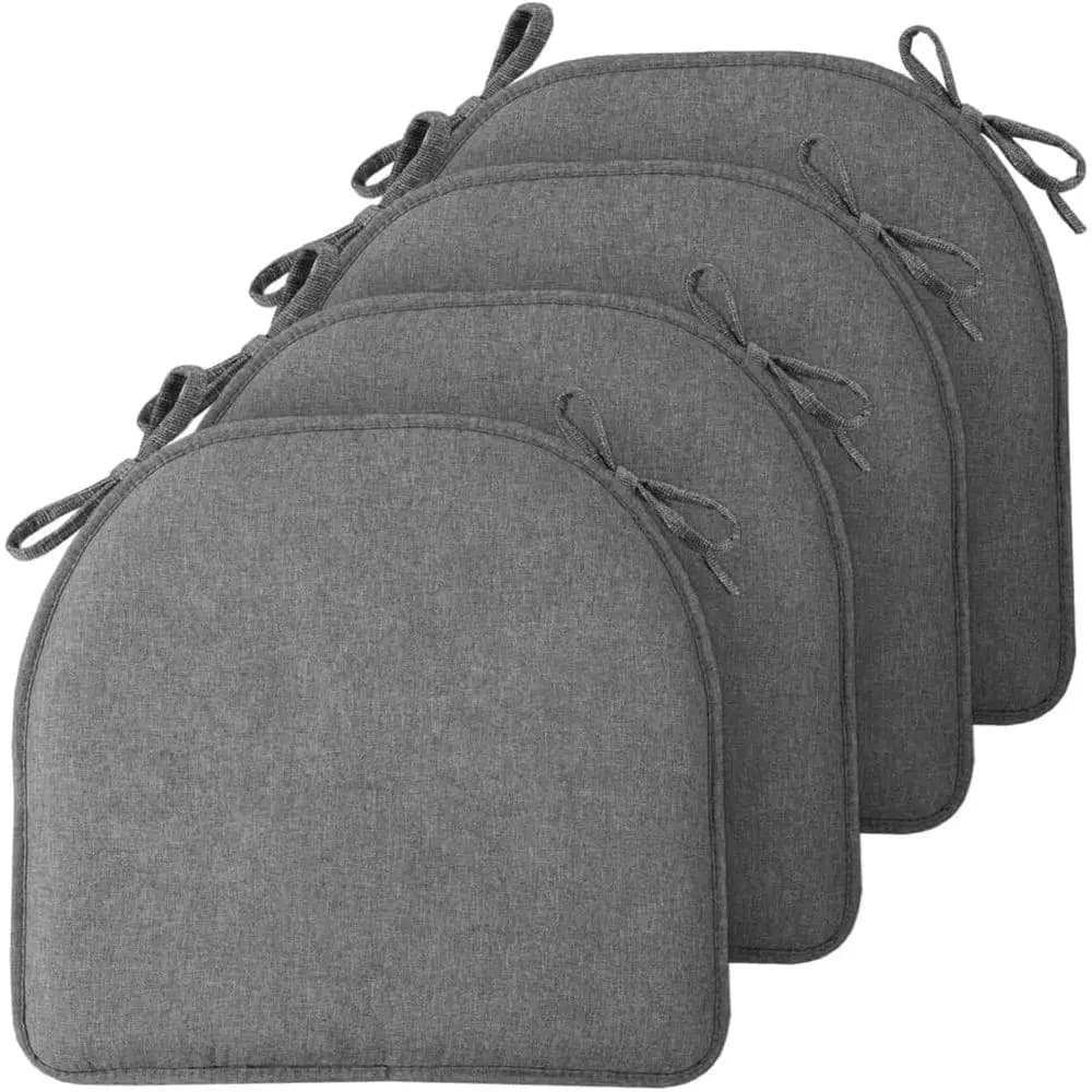 Set di 4 cuscini per sedie da pranzo o sedie da cucina, cuscini per seduta con fondo antiscivolo e lacci, comodi per l'uso quotidiano
