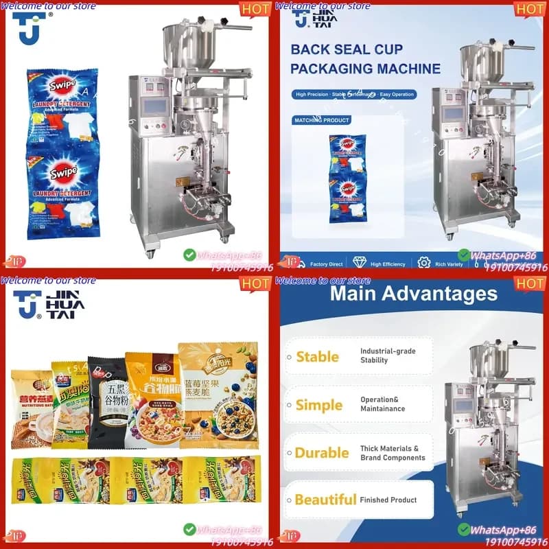 CE Certificate Automatic Laundry Detergent Powder Sachet Filling and Sealing Bag Spice Multi-function Packaging Machines for