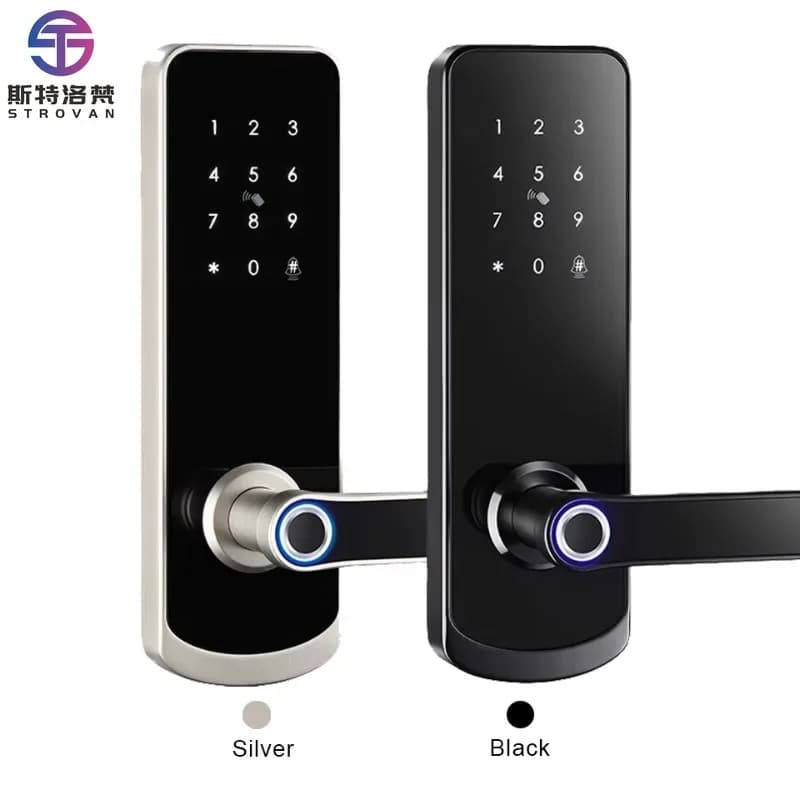Serratura Intelligente TTLock con Lettore Biometrico di Impronte Digitali e Carte RFID, Sblocco Elettrico Senza Chiave, WiFi e Controllo Remoto Tramite App