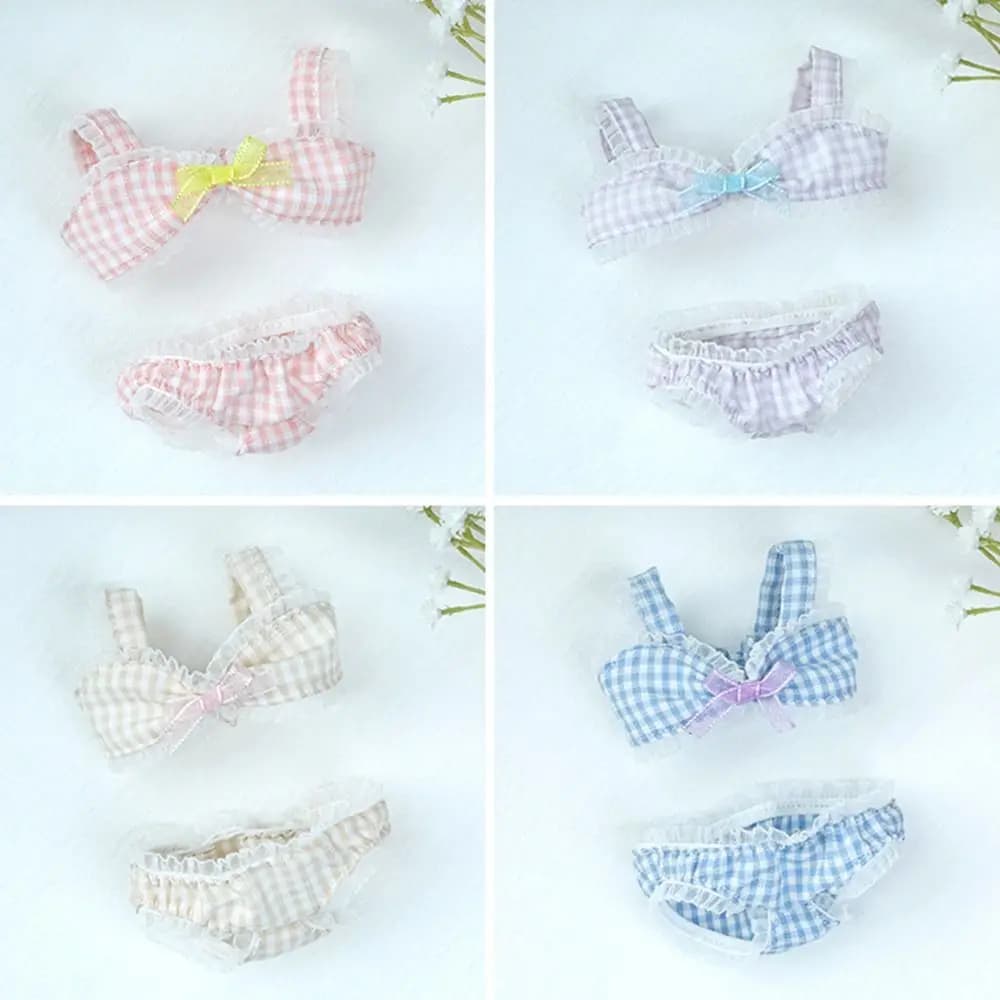 Bowtie Cotton Clothes for 1/12BJD New Cute Clothes Swimwear Bathrobe Swimming Clothes 20cm Bikini