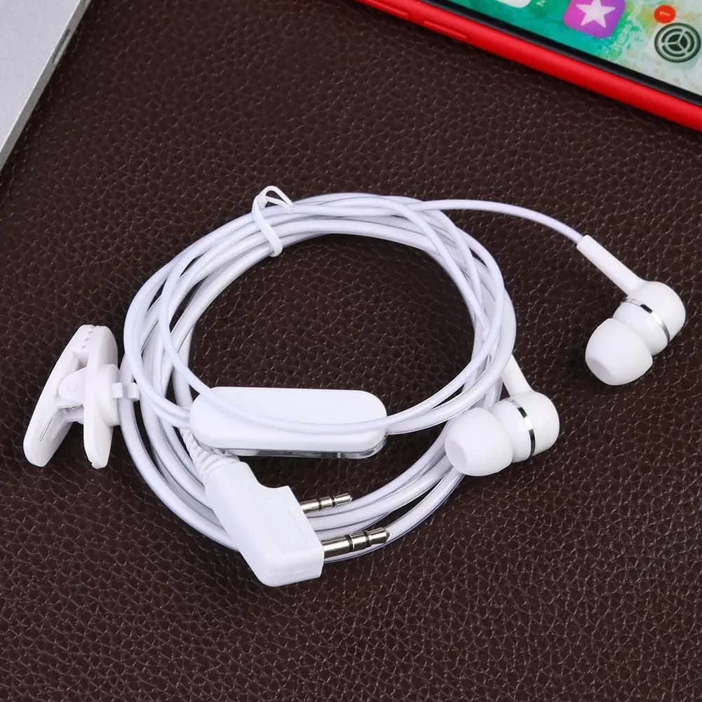 Auricolare con Microfono PTT da 1,2m per Walkie Talkie, Auricolare con Microfono a 2 Pin, Ricambio Portatile per BAOFENG KENWOOD