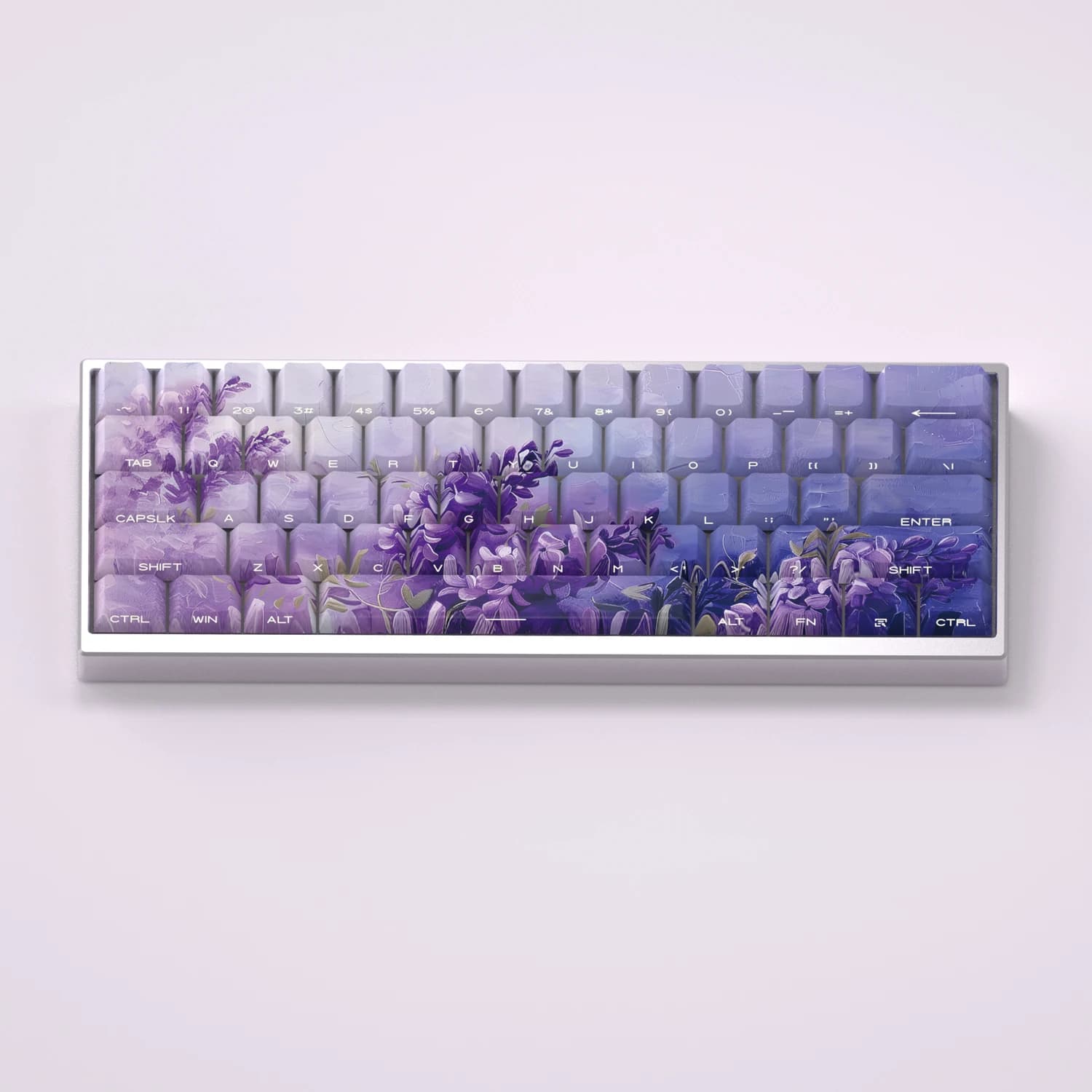 Glicine Flowers Keycaps per tastiera meccanica PBT 5 Side Dye Sub Cherry Profile retroilluminazione con stampa laterale viola Ajazz AULA F75