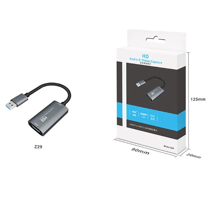 A02R! Scheda di acquisizione video Scheda di acquisizione audio USB 3.0 HD Dispositivo di acquisizione videoregistratore in streaming in tempo reale 4K 60FPS