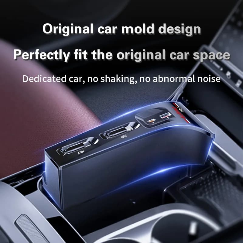 Quick Charger 130W for Mercedes Class C W214 CLE AMG 2022-2025, Charging Station with USB Splitter for cigarette lighters