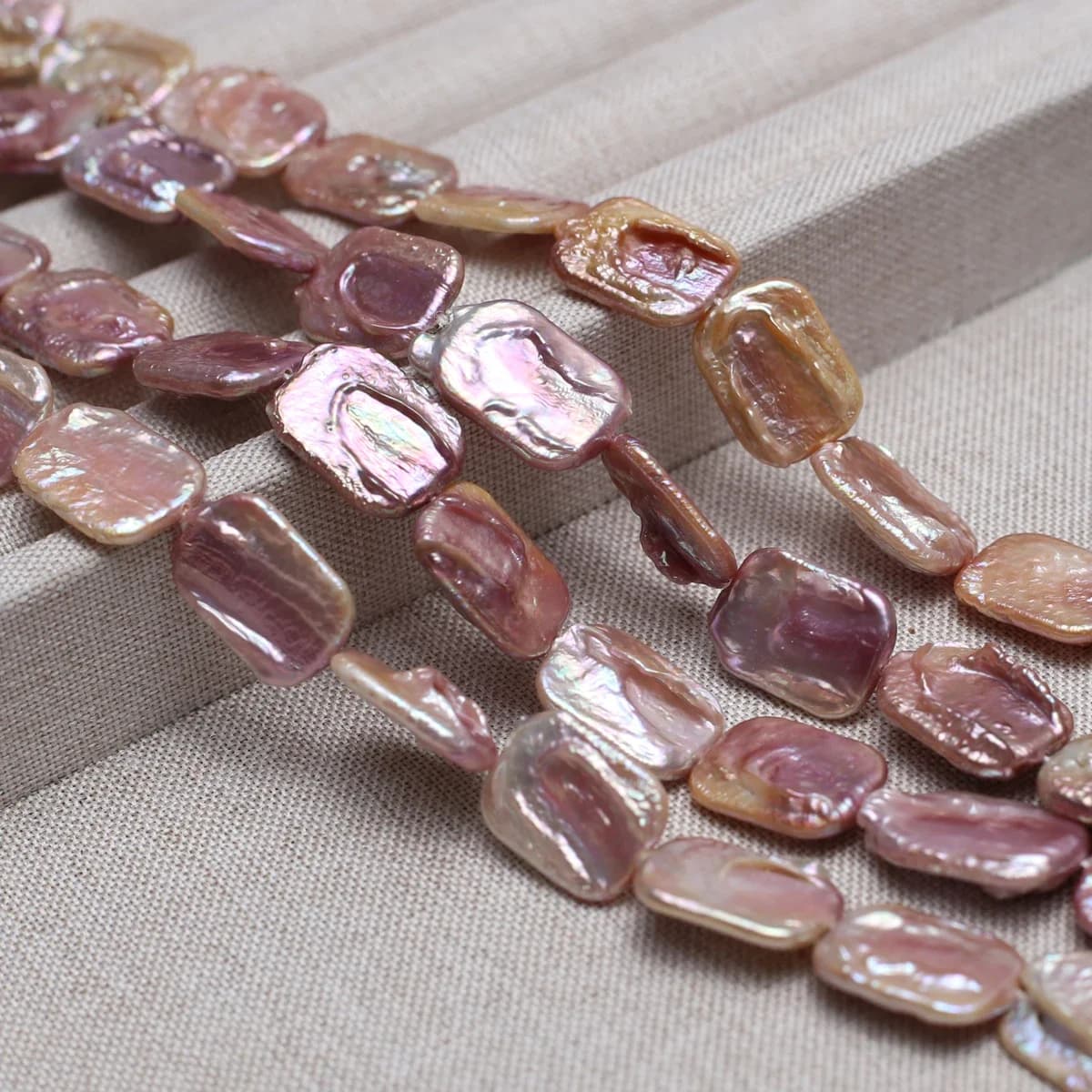 Perle d'acqua dolce naturali 12x16mm 3A rettangolare viola perla barocca gioielli fai da te collana braccialetto accessori regalo