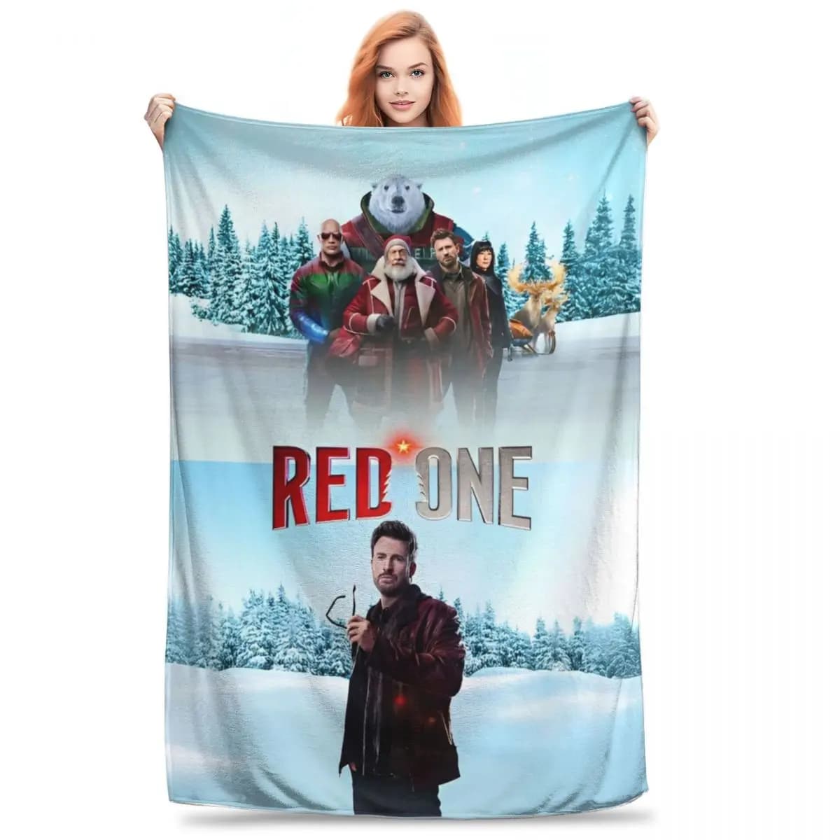 Coperta Chris Evans Red One 2024, coperte multi-misura comode e leggere per divano e letto
