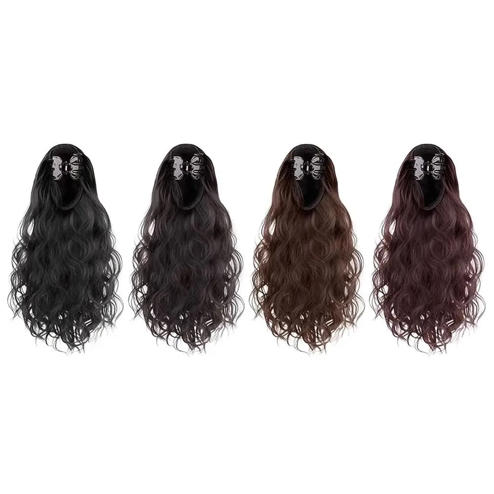 1Pcs Durable Heat Resistant Fiber Ponytail Wig Smooth Natural Wavy Wavy Curly 30cm Claw Clip Synthetic Hair Accessories