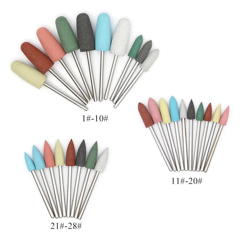 10 pcs Dentale Rubber of Silicone Polishers Frese Whitening Of Plishing Tooth Polishing Nail Drill