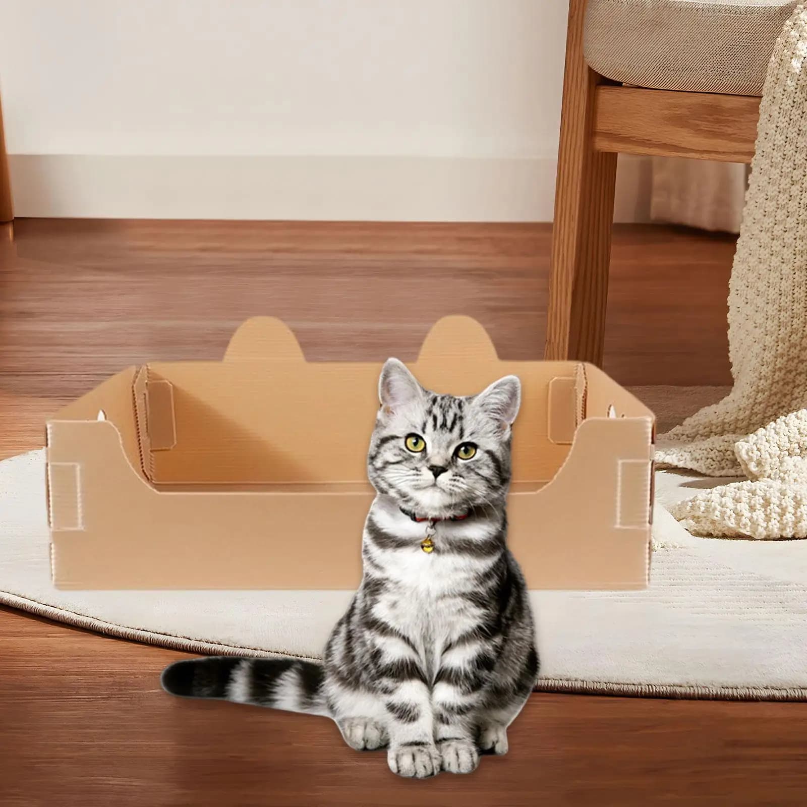 Lettiera per Gatti, Vassoio Portatile Impermeabile per Gattini, Toilette per Animali Domestici