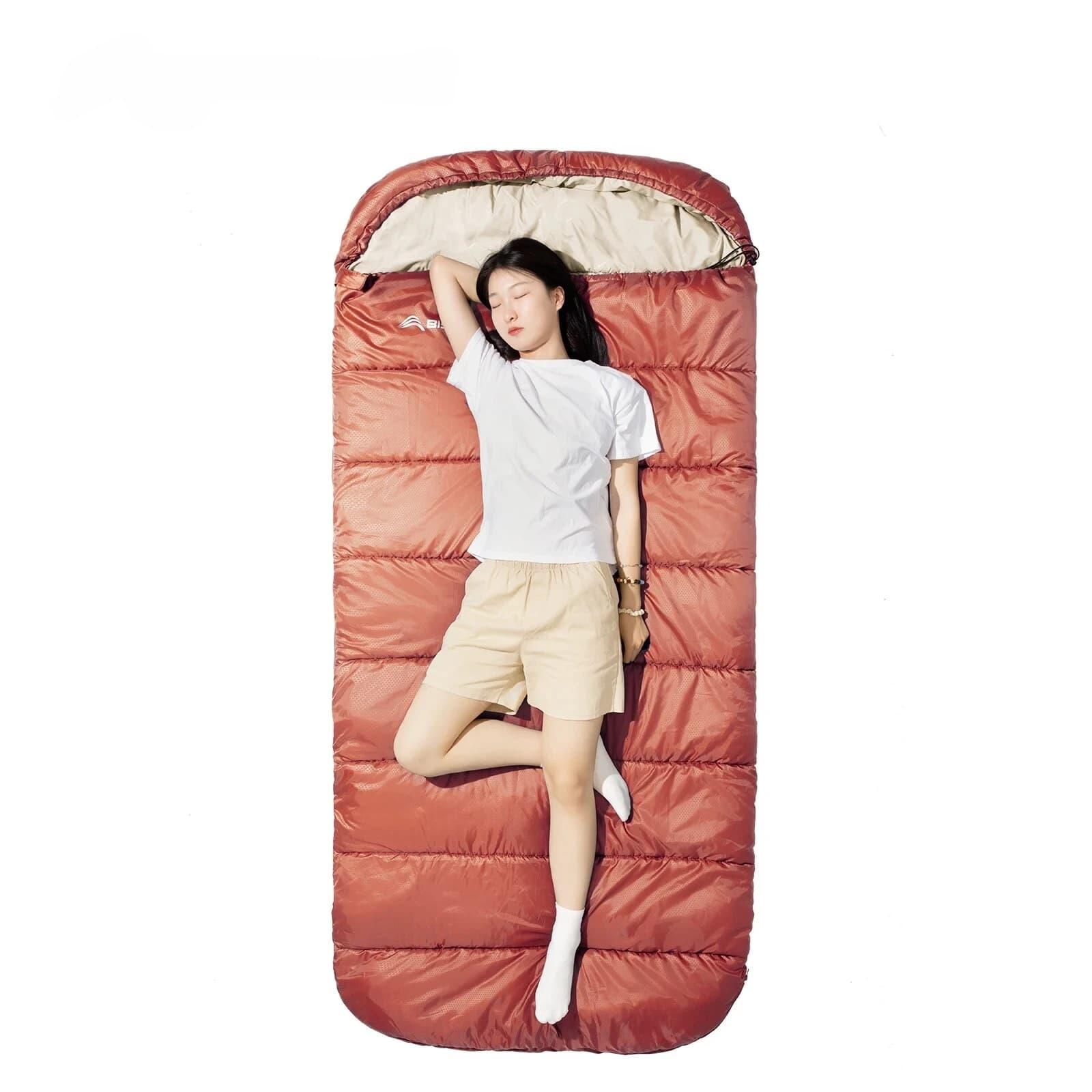 Hot selling large camping sleeping bag light 3 seasons wide loose bag long size for rest for adults hiking wholesale fishing