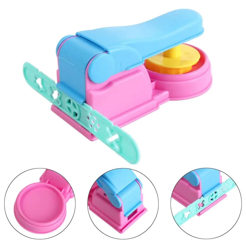 Kit Creativo per Modellare: Mini Stampi 3D in Plastilina, Accessori Educativi per Pasta Modellabile, Colori Assortiti, Sicuri per Bambini