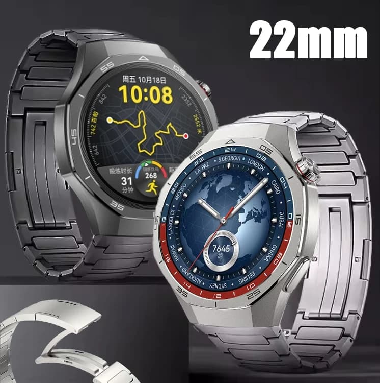 Cinturino in titanio di lusso da 22 mm per Huawei Watch GT 5 Pro Bracciale in metallo da 46 mm per Huawei Watch 3/4 Pro GT5 GT4 GT3/3P GT2/2e/2P Band
