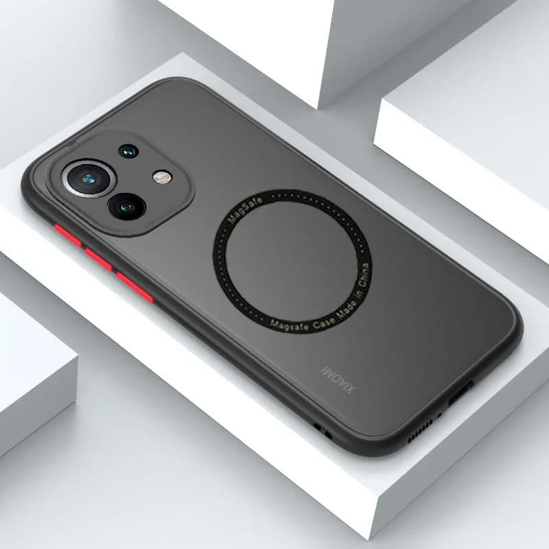 Custodia di ricarica wireless magnetica con armatura opaca di lusso per Xiaomi Mi 11 Lite 5G NE 10s 11s 12T 13T Redmi Note 12 12S 13 11T Pro Cover