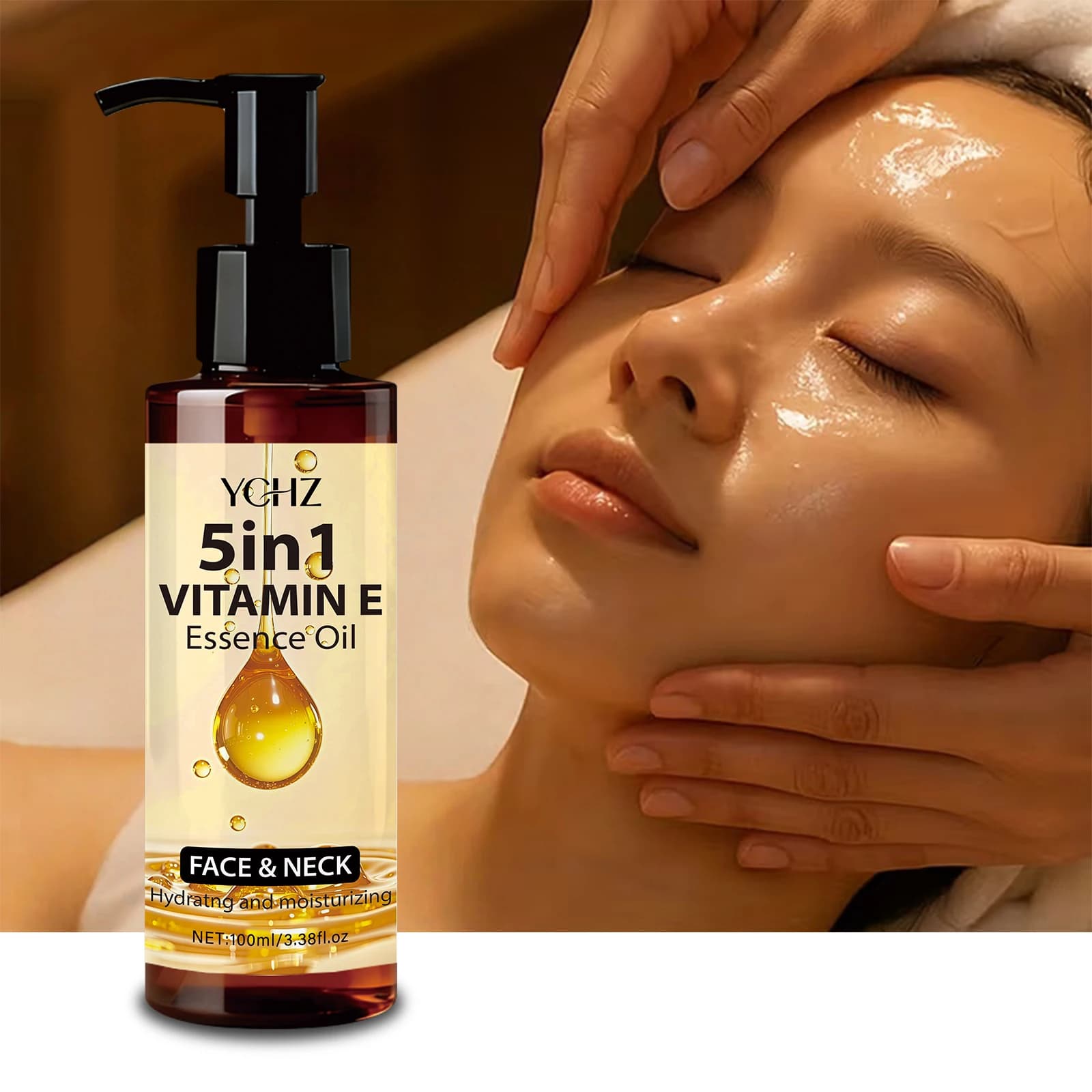 Essential Oil of Vitamin E--Planta Natural Extract, Viso and Collo Massage Oil, Skin Care and Massage Essence Suitable for Face, Collo and Body, Hydrating Formula, Rassodante, Nutrient and Lightweight