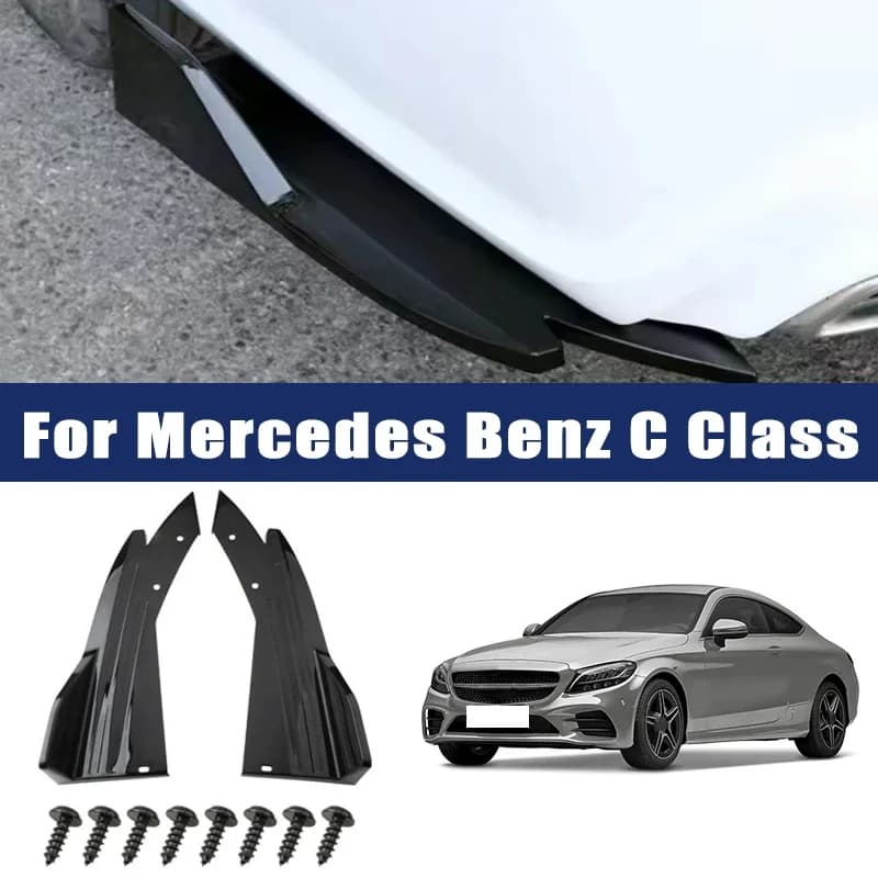 Rear Bumper Lip Diffuser Splitter Canard Protector Front Spoiler Body Kit For Mercedes Benz C Class (W202 W203 W206 W205 W204)