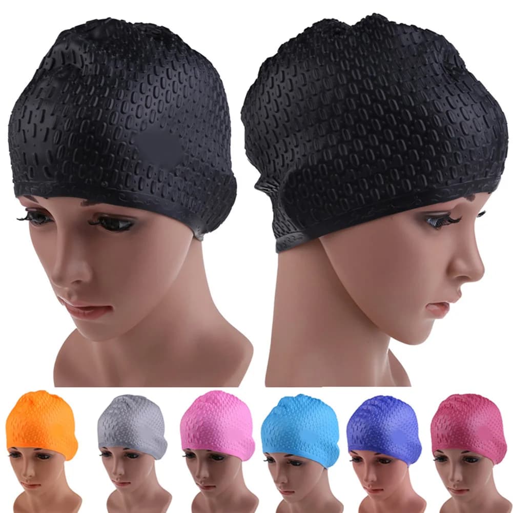 Swimwear Silicone with Ear Protection, Waterproof, for Long Hair and Courts