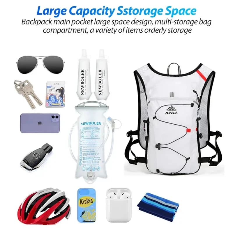 Running Hydration Vest Backpack Men Outdoor Sport Bag Trail Marathon Jogging Hiking Backpack Option Water Bag Flask 500ML 2L
