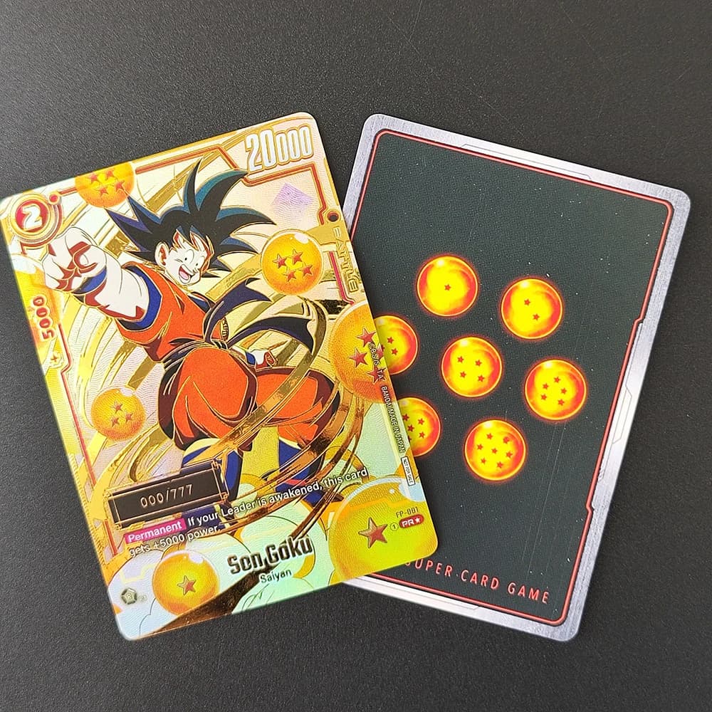 Carte da Collezione Anime Dragon Ball Super Fusion World in Inglese: Son Goku FP-001, FB05-119, Son Gohan Childhood FB01-140, Broly FB06-120