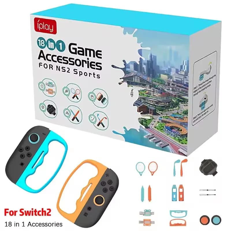 Per Nintendo Switch 2 Kit sportivo 18 in 1 Joy Con Bowling/Spada/Golf/Tennis Prop, cinturino Sport Grip NS 2 Nuovi accessori di gioco