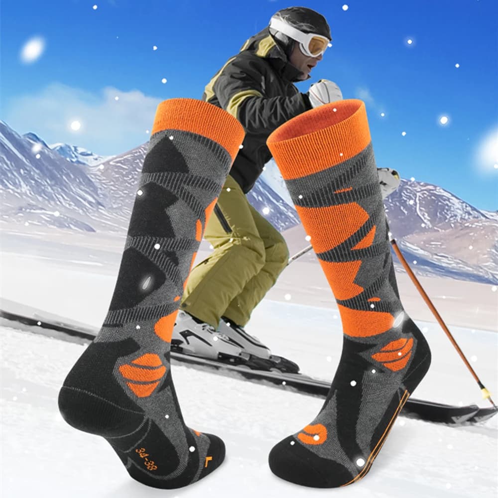 Mens womens youth winter ski socks thicken cotton keep warmer snowboarding skating skiing outdoor sports stockings comfortable
