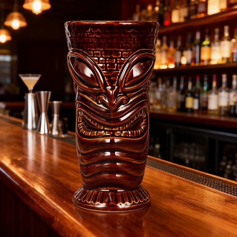 Tazza Creativa in Ceramica per Birra e Bevande, Bicchiere da Vino, Accessori da Bar, Regalo per Amici, Tazza Tiki Hawaiana per Cocktail e Feste