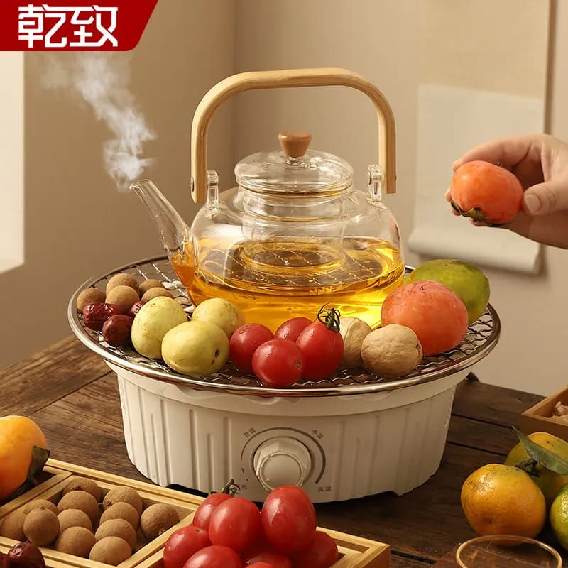 220V Electric Tea Stove Glass Teapot Set Indoor Boiling Tea Maker with Heating Plate New Home Tea Ceremony Kit