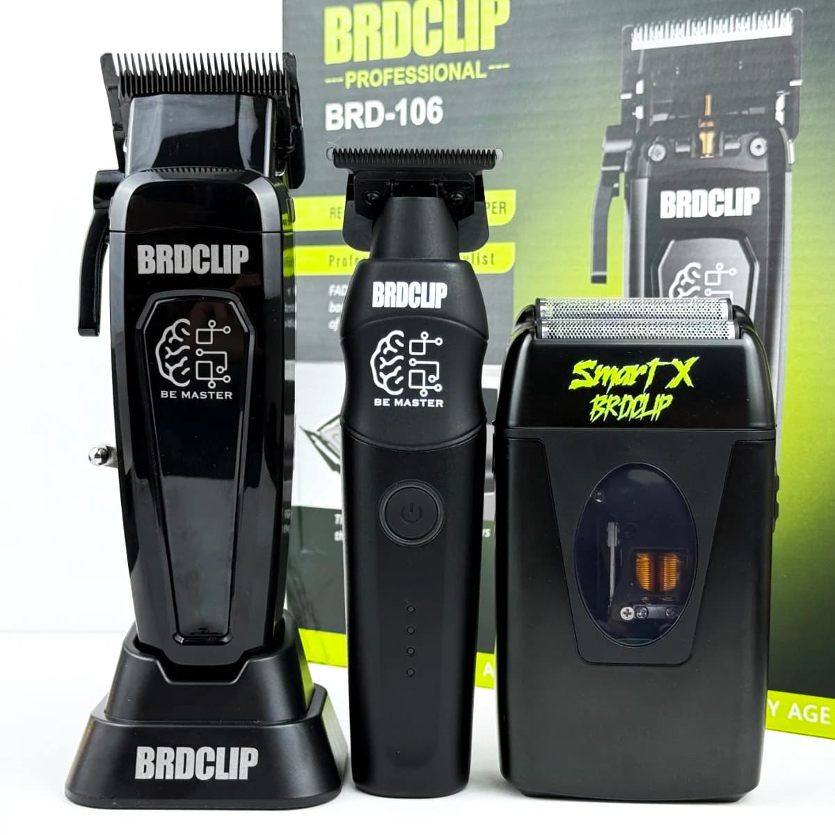 BRD 106 617 609 Professional electric haircut DLC Blade with base 7500 rpm 7000 rpm 7000 rpm 7000 rpm BRDCLIP barber set