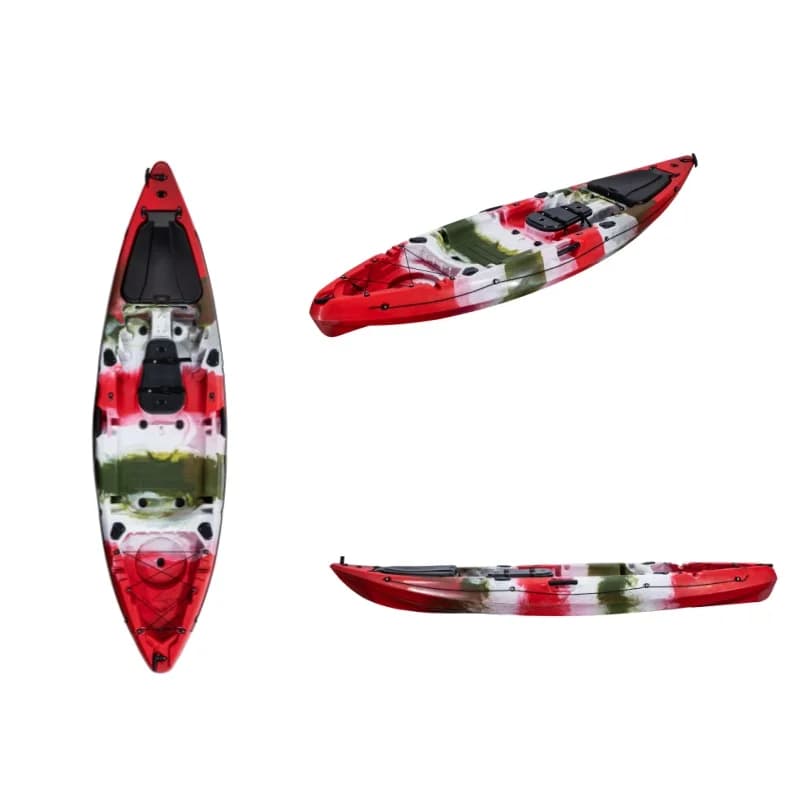 Nuovo Kayak da Pesca Singolo da 2,9 Metri 2025, Vendita all'Ingrosso, Sport Acquatici con Scafo in PE e Accessori per Pagaia, per Uso Singolo