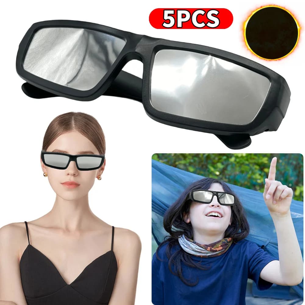 Solar Eclipse Observation Glasses Certified ISO, 10/5/3/2 Pieces, Safety Glasses for Direct Sun Vision