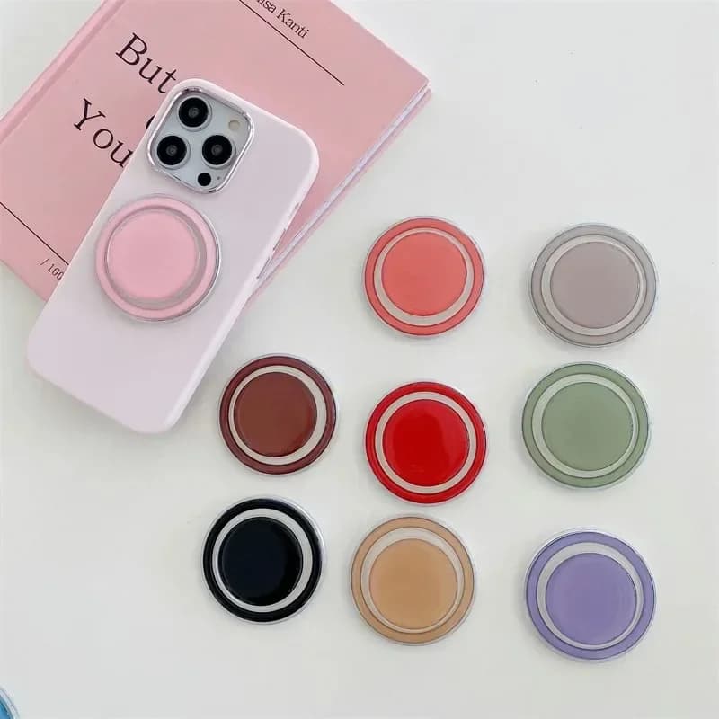 Magnetic Folding Mobile Phone Grip Holder Socket Pocket Support for iPhone 17 16 Xiaomi Samsung Safe Ring Finger Expanding Stand