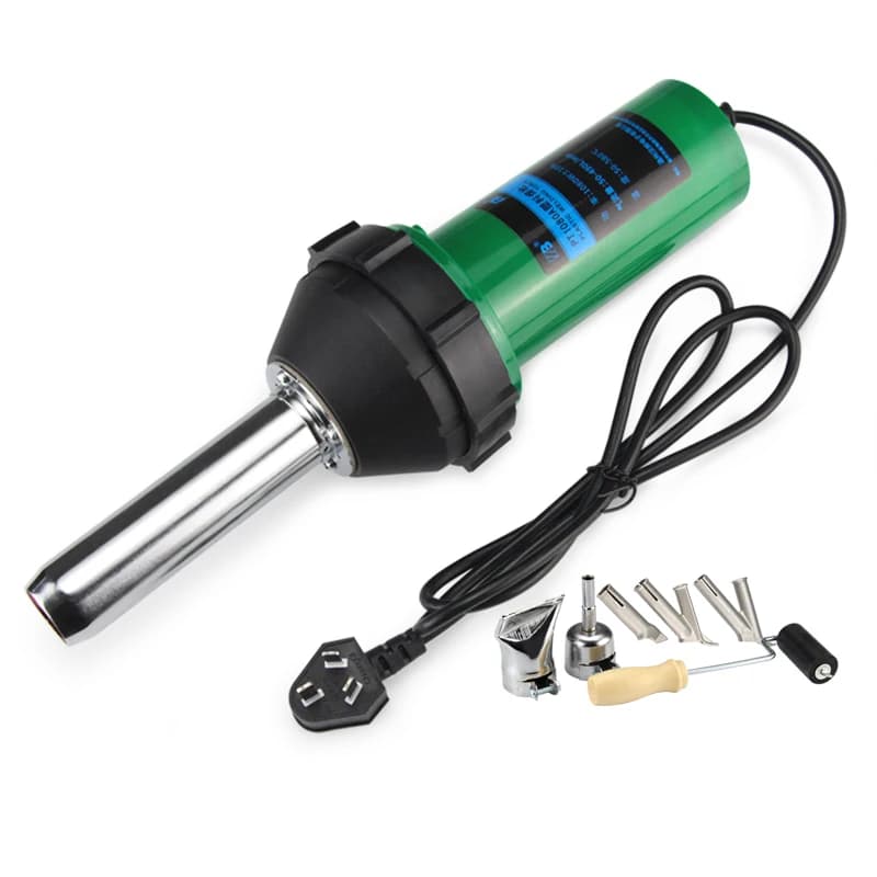 Pistola per saldatura ad aria calda in plastica ad alta potenza 1080W 1600W Pistola per saldatura a caldo integrata per banner in vinile Saldatura tessile rivestita in PVC