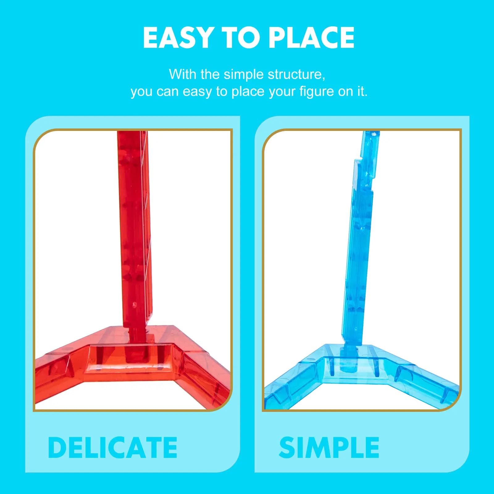 Supporto per display per action figure da 3 pezzi, base in plastica, supporto flessibile per accessori per display action figure 1 144 1 100