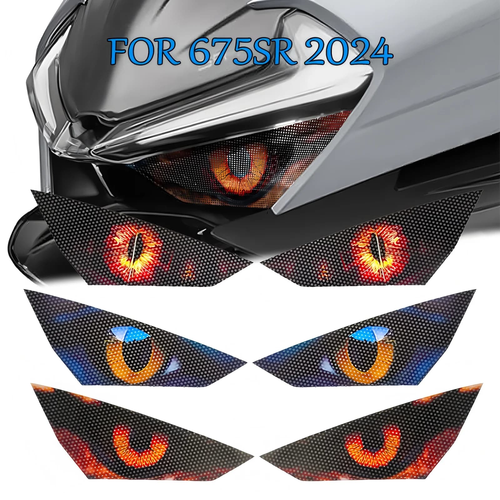 Waterproof Headlight Stickers Accessories Measuring 675SR-R 2024 Moto Head Light Decal Protection for CFMoto 675SR 675 SR