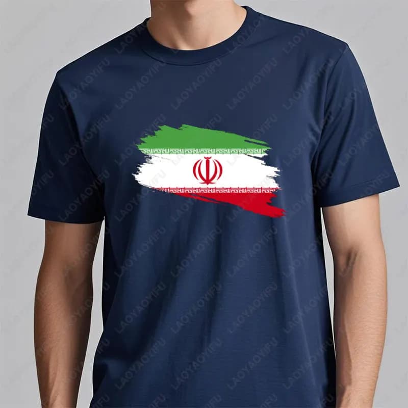 Moda Iran Bandiera Stampa da uomo Tees Estate Casual T-shirt di base Donna Uomo Moda Streetwear Camisetas Ropa Hombre Top Tee
