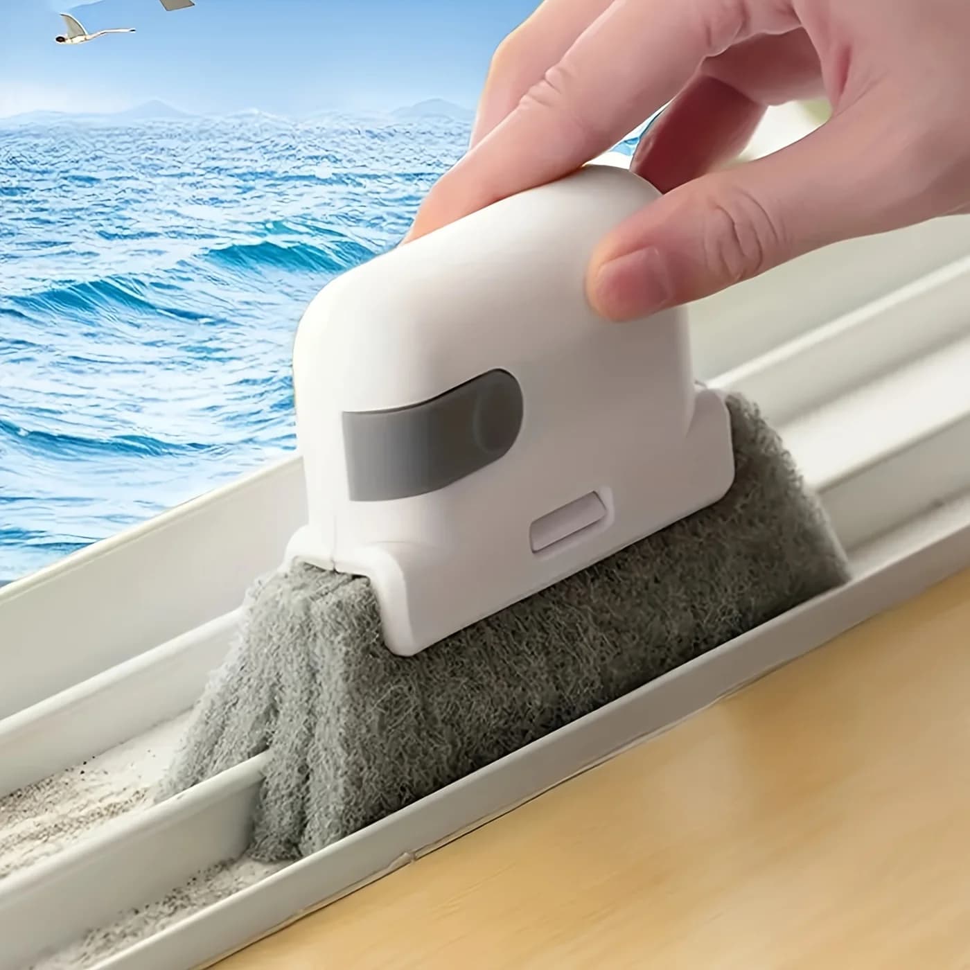 Universal Window Track Cleaning Brush, Easily Cleans Small Gaps and Frames, Kitchen Countertop Cleaning Tool