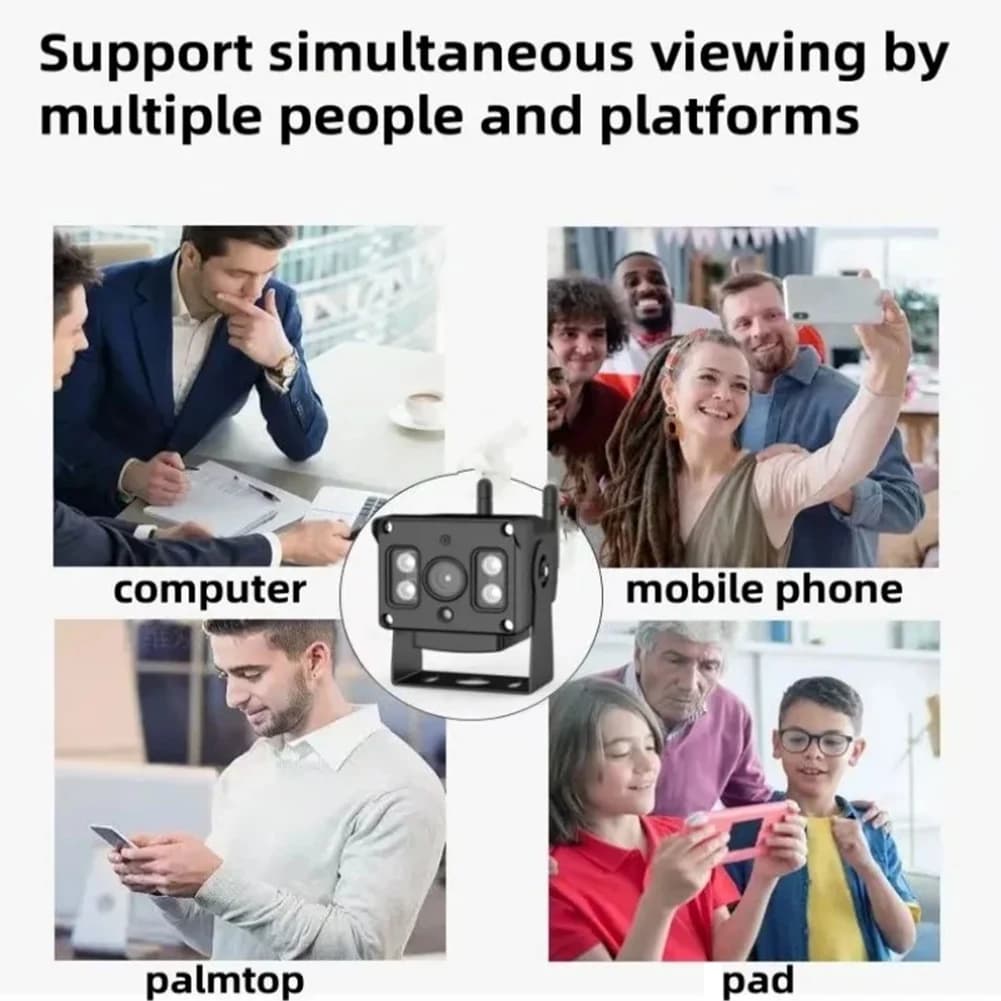 Telecamera di Sicurezza Wireless WiFi A73T per Esterni, Impermeabile, con Scocca Interamente in Metallo, Monitoraggio IP CCTV, Videosorveglianza Remota