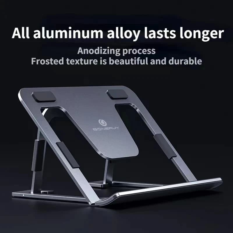 1 pz supporto per laptop regolabile antiscivolo scava fuori supporto per laptop desktop carico in alluminio staffa di raffreddamento da 10 kg per tablet portatile