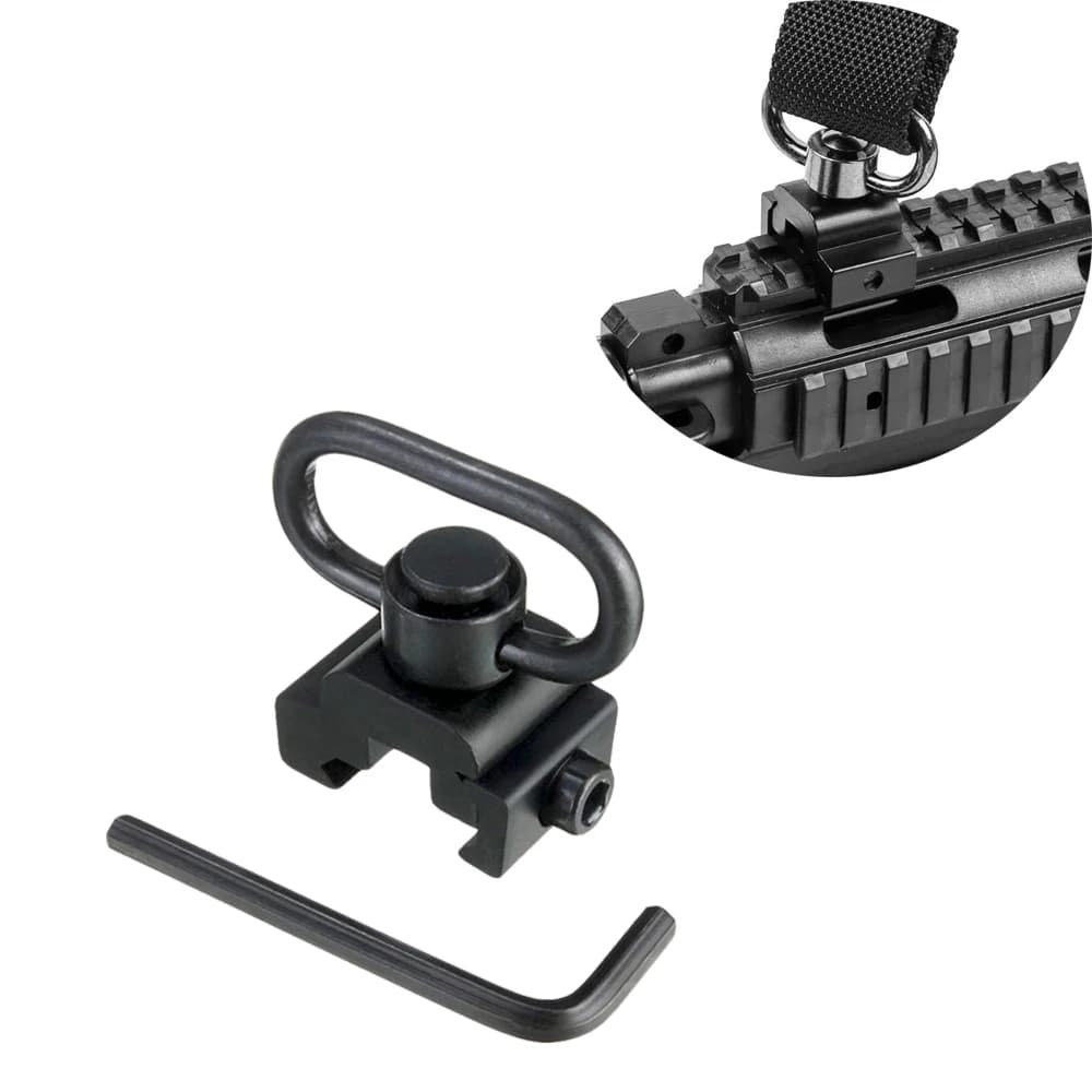 Quick Hook 1.25” QD Firing Ring Adapter for Fucile Belt, 20mm Ring Attachment on Picatinny Guide, Hunting Rifle Accessories