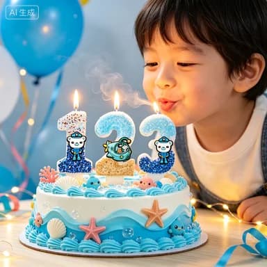 Octonauts Peso Penguin Figurine Birthday Candles for Toddler Birthday Cake Decoration Supplies
