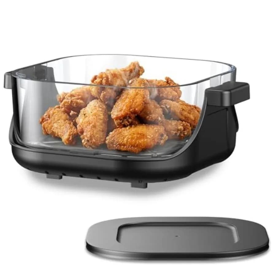 Contenitore in Vetro Adatto Solo per Friggitrice ad Aria Portatile 4-in-1 in Vetro