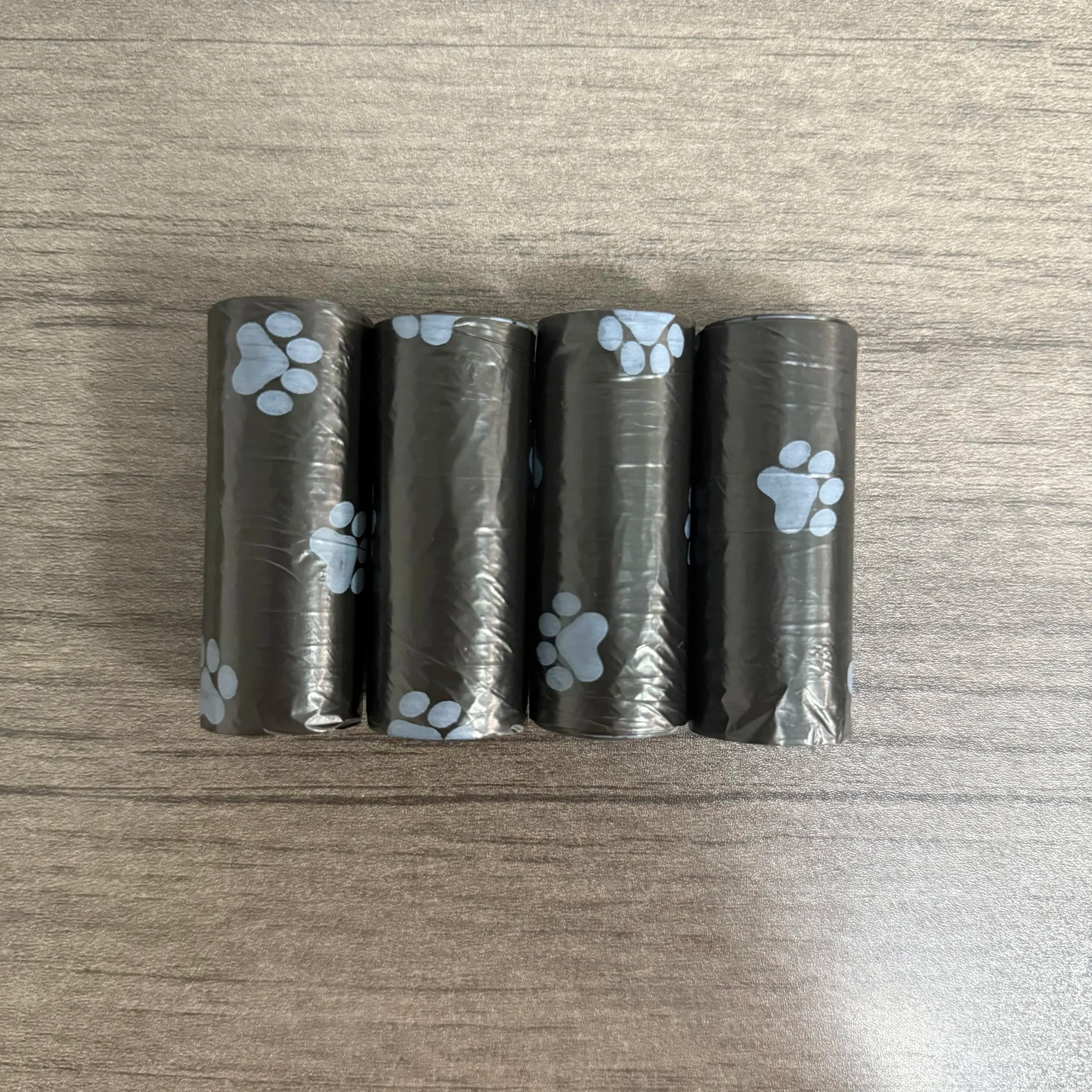 4Rollen Haustierkotbeutel mit Pfote Muster