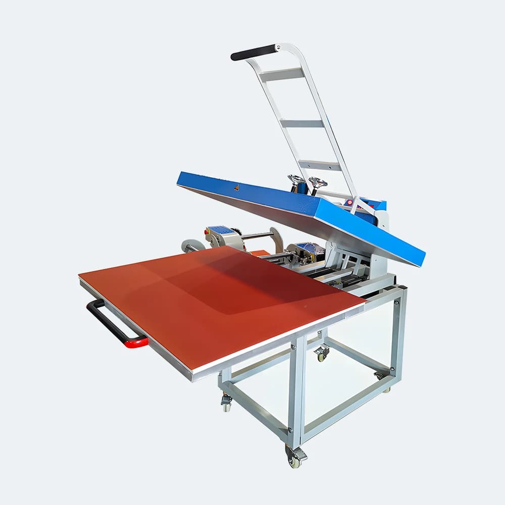 Stampante DTF a caldo per tessuti e abbigliamento, formato grande 80x100cm, per piccole imprese di abbigliamento.