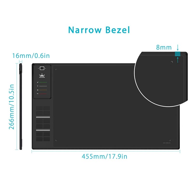 Giano WH1409 V2 14 * 9 Inches Largest Size Interactive Wireless Digital Pen Writing Drawing Graphic Tablet