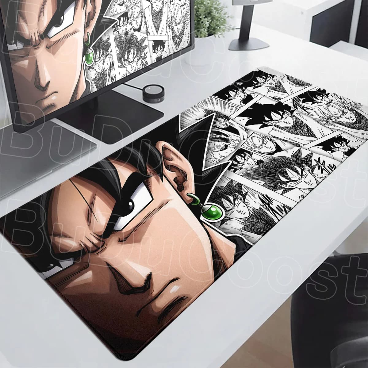 Japan Anime Mouse Pad XXL New Black White Goku Comic Style Deskmat Large Gaming Keyboard Speed Rug Non-slip Dragon Ball Mausepad