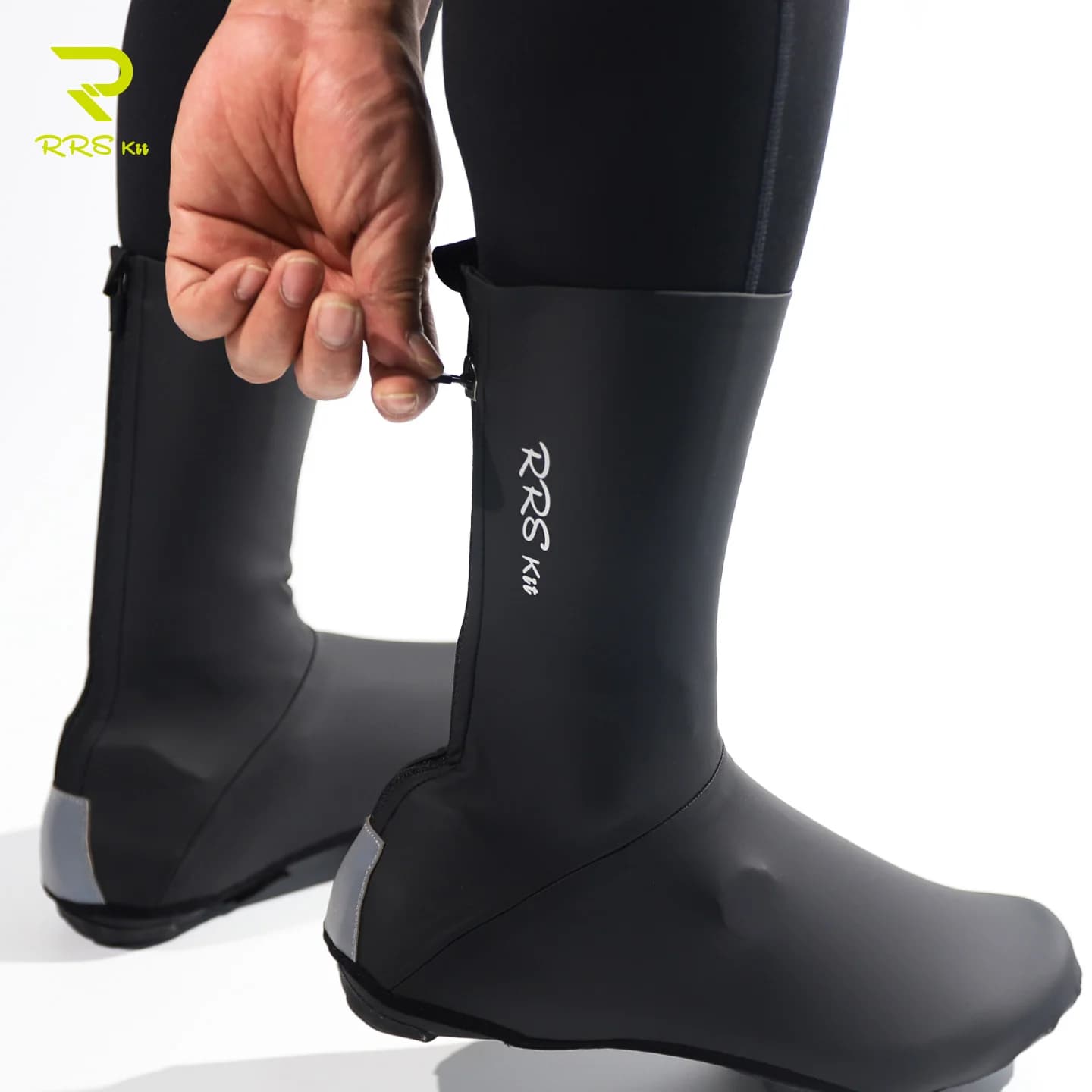 RRSKIT Copriscarpe da Ciclismo Sottili in Pile, Copriscarpe Impermeabili e Antivento per Bici da Strada e Mountain Bike, per Autunno e Inverno