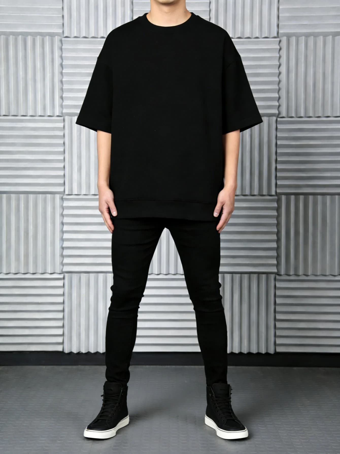 Black Slim Jeans for Man Original Unisex Drip Y2k Modern Denim Pants No accessories or belts included
